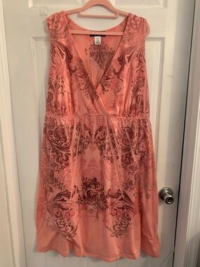 Appropriate Behavior Coral Print women’s plus size Dress Size 4X  $15